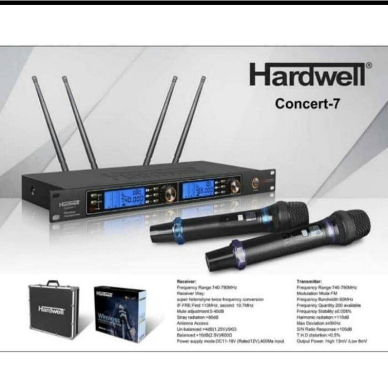 mic wireless hardwell concert 7 original mic terbaik