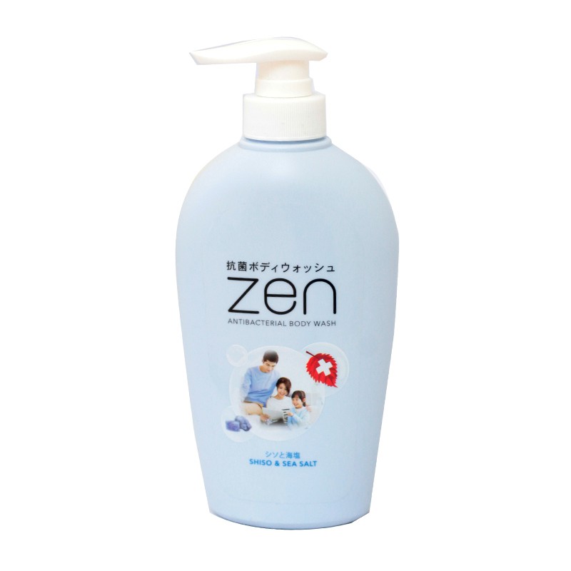 Zen Antibacterial Body Wash SHISO & SEA SALT Pump 500ml