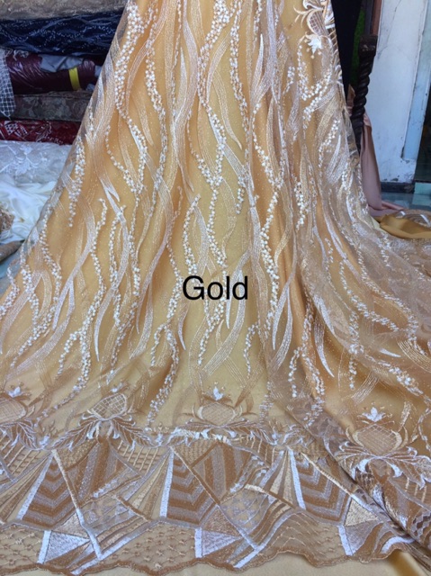 Tulle akar bordir bunga tepi/kain tile bordir
