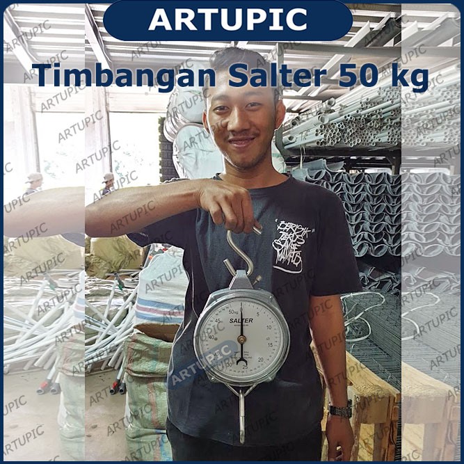 Timbangan Gantung Salter 50 Kg Jarum Original England Kalibrasi Kandang Ayam Toko Sembako Laundry