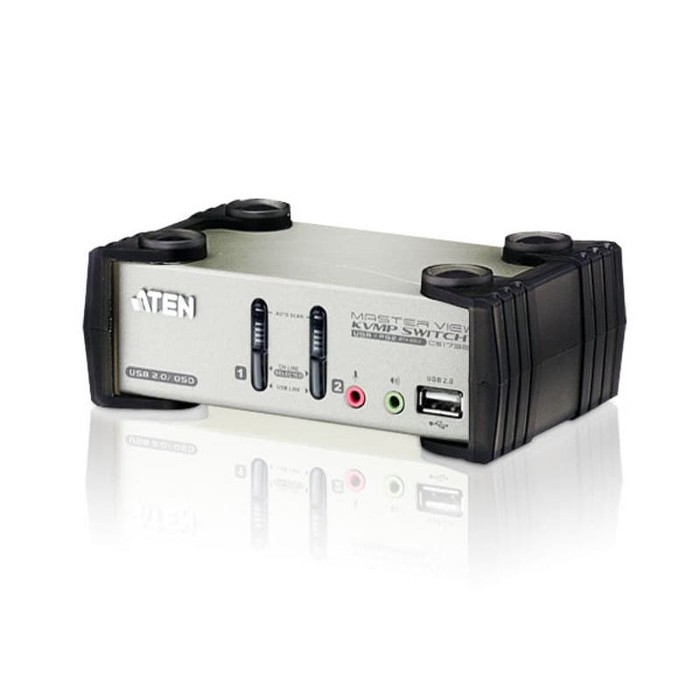 ATEN 2-Port PS/2-USB VGA/Audio KVMP Switch with OSD ( CS1732B )