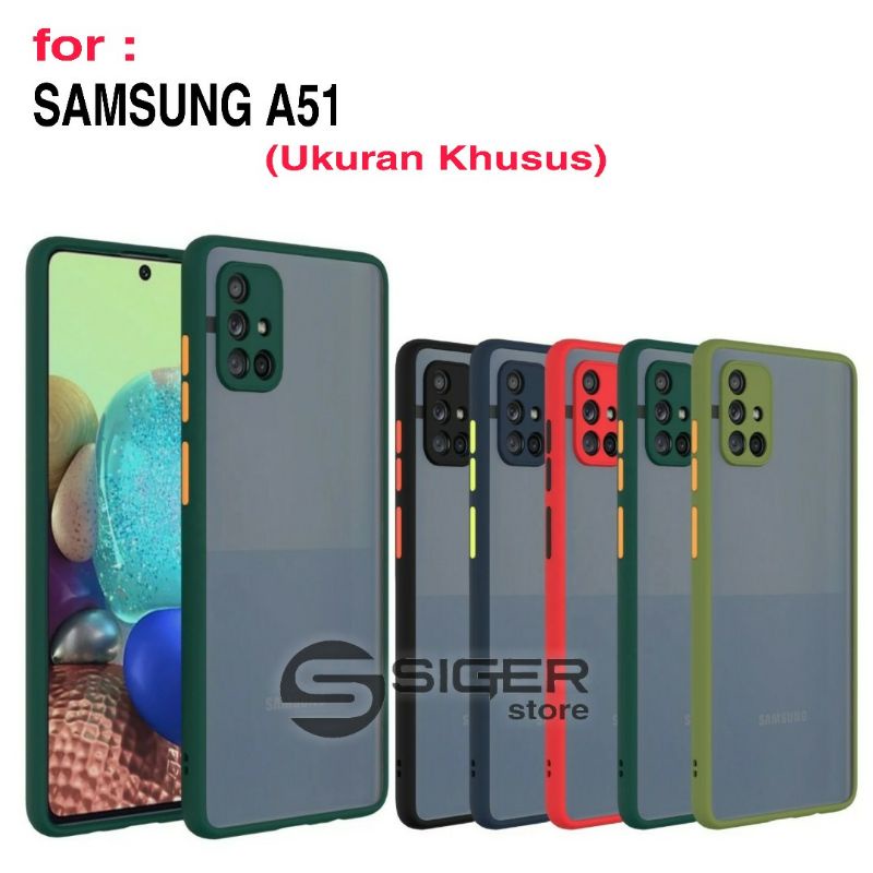 Case Dove Transculent Aero Samsung A51 Case Button Protector Camera