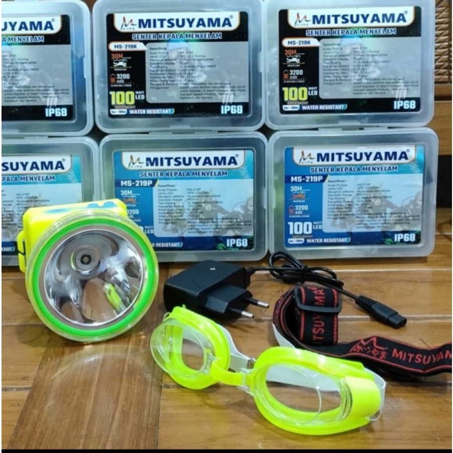 COD SENTER KEPALA SELAM LED 100WATT MITSUYAMA MS-219K//SENTER KEPALA SELAM MS-219K SUPER TERANG FREE KACAMATA SELAM