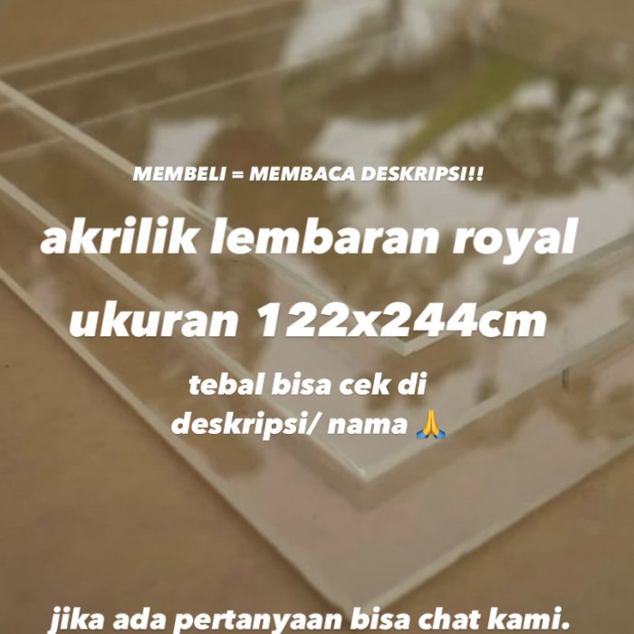 

qpd70d Acrylic / Akrilik Lembaran Ketebalan 3Mm ( Ukuran 122 X 244 Cm ) As71S0D