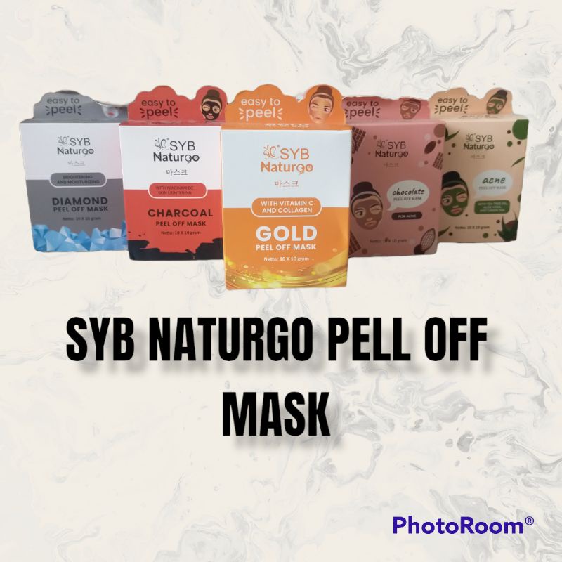 ✨SHASYA✨ SYB Naturgo Peel Off Mask 10g - SYB NATUR90 - Acne Chocolate Strawberry Gold Goat Milk Charcoal Diamond