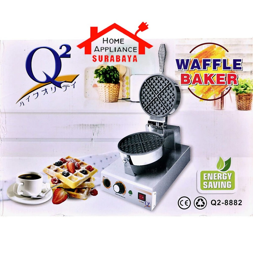 Mesin Cetakan Pembuat Kue Egg Waffle Maker Listrik Q2-8882 Q2 8882