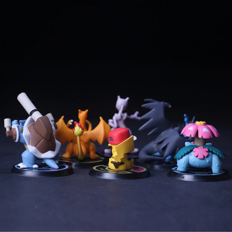 Mainan Figure 6 Unids Set Pokemon Mewtwo Charizard Venusaur - defender el castillo roblox