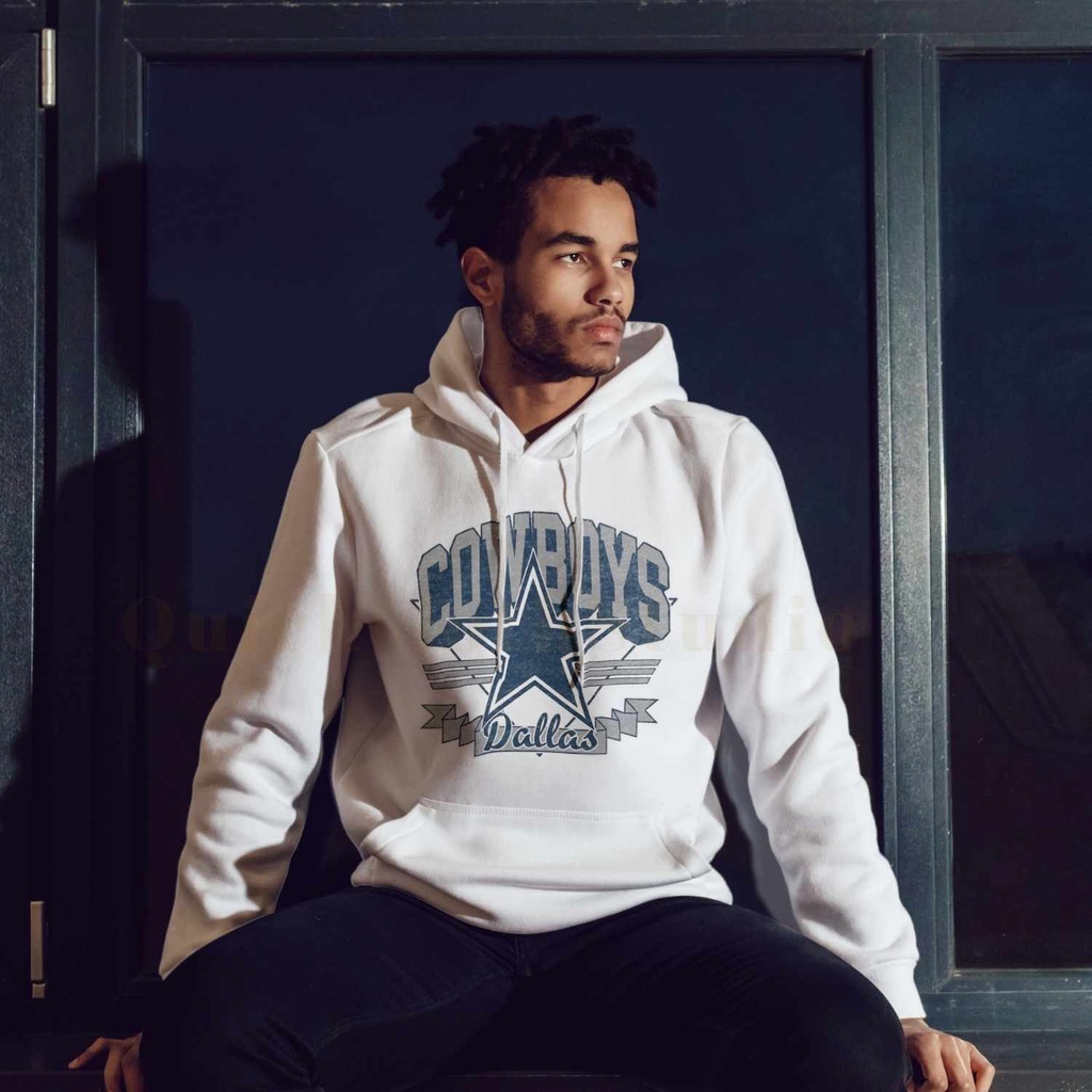 Hoodie Cowboys Dallas White Premium Quality
