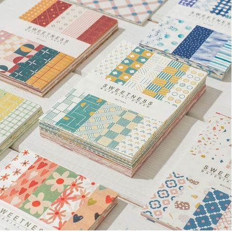 

Scrapbook Paper Pack 56X83mm - Background Writable Series (50pcs)