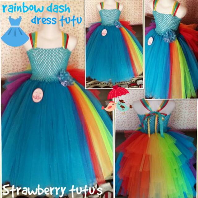 Dress tutu rainbow dash trap