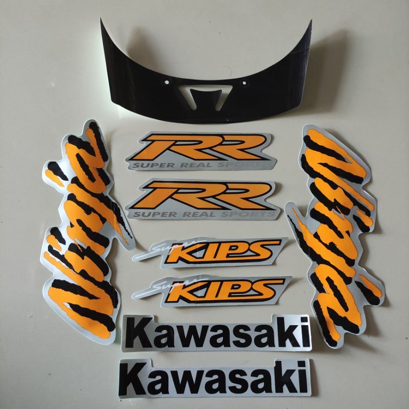 (BAYAR DI TEMPAT) Striping Ninja RR old 2007 2008 silver sticer lis decal Ori kawasaki ninja RR old 