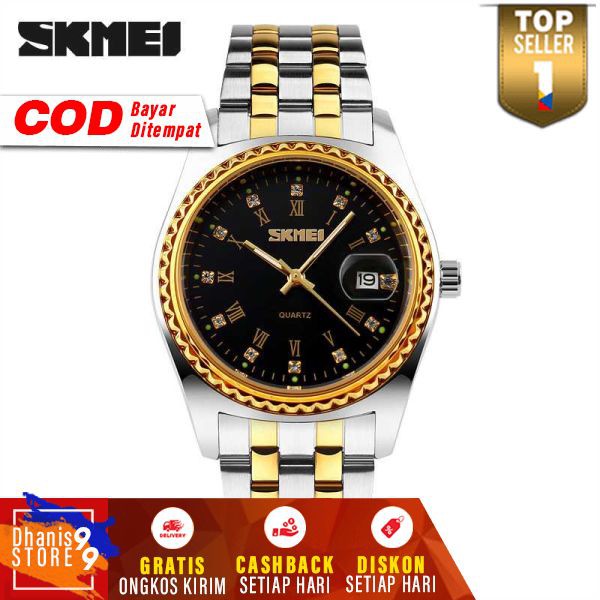 SKMEI Jam Tangan Analog Pria Murah JT 149 Jamtangan Skemei Stainless Steel Fashion Cowok Keren