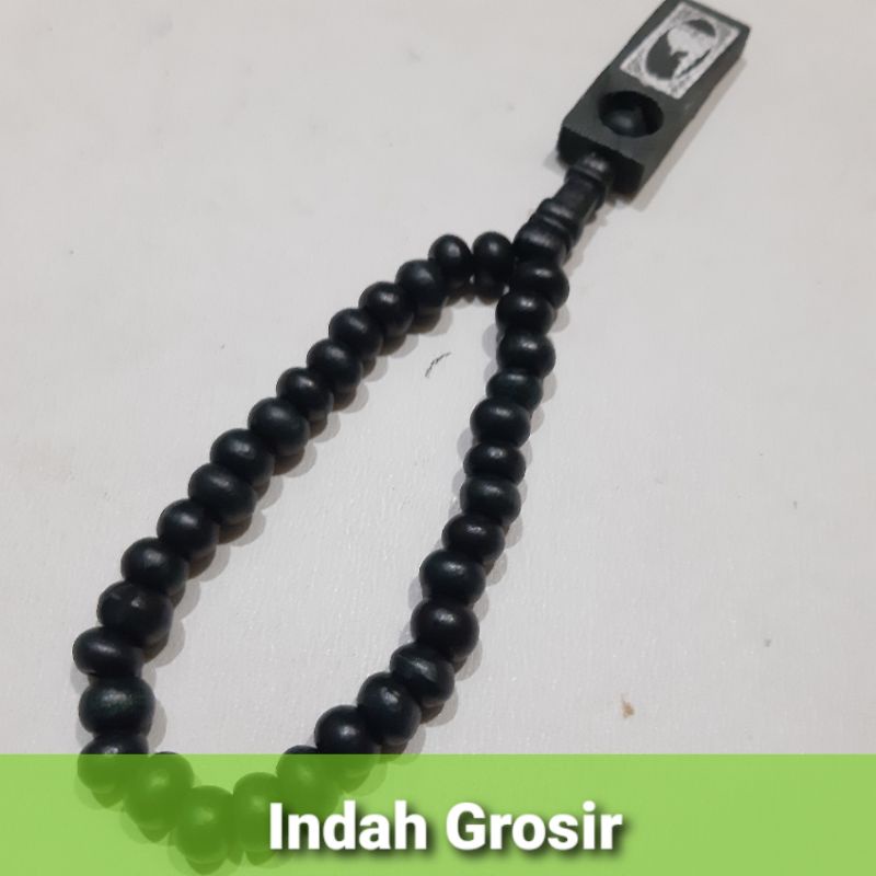 TASBIH KAYU BANDUL HITAM 8MM 33BUTIR