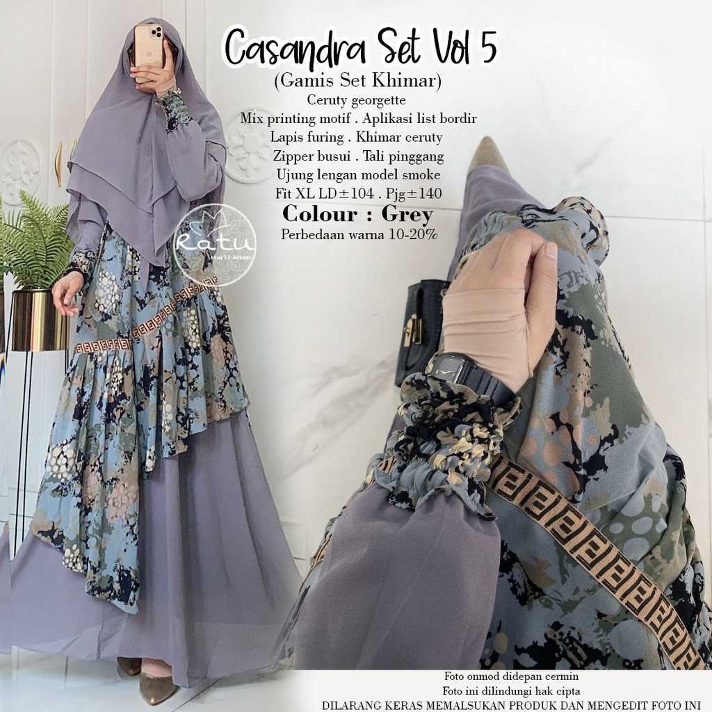RS ~ CASANDRA SET SYARI VOL 5 ORI BY RATU HIJAB * GAMIS SYARI * GAMIS CERUTI * GAMIS MUSLIM WANITA *