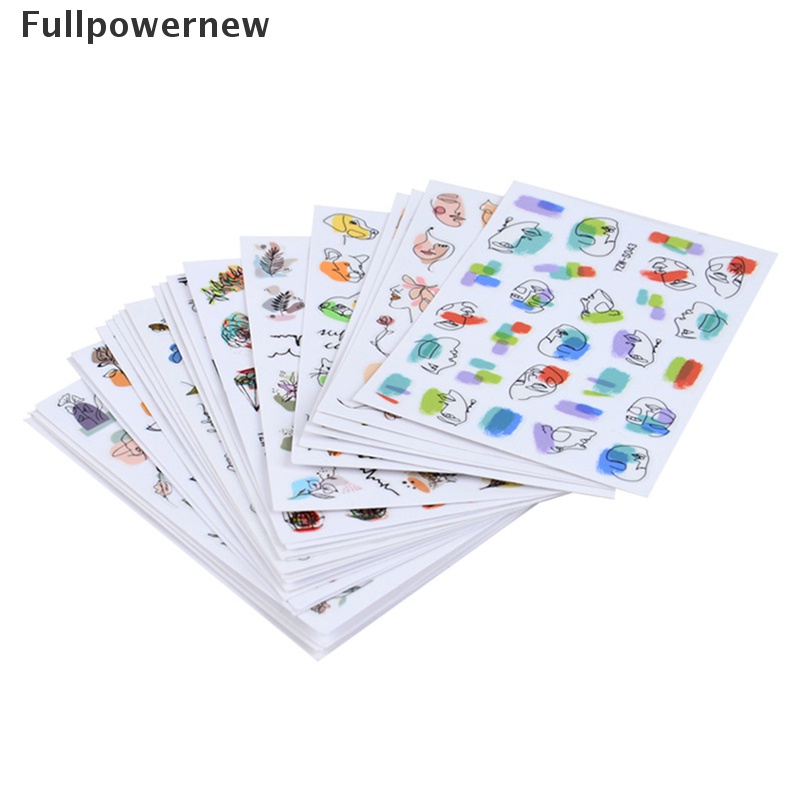 [FULL] 2021 New Nail Stickers Simple Face Design Manicure Slider Water Decal Decoration