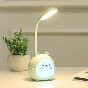 Mikusoo Lampu Meja Belajar Anak Portable LED Elastis Terlaris Mini Karakter
