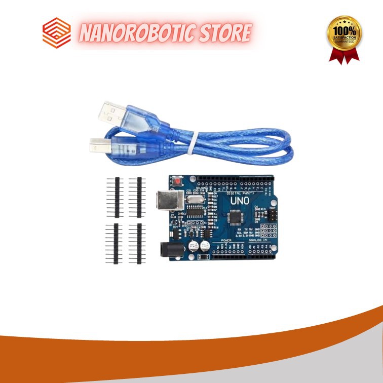 Uno R3 with Cable - Arduino Uno Complatible Atmega328p dengan kabel
