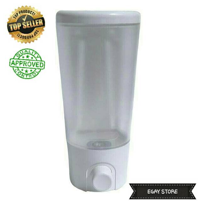 Dispenser Sabun Cair Sampo Hand Soap Tempat Sabun Cair Dinding Tempel Single Manual 400ML Murah