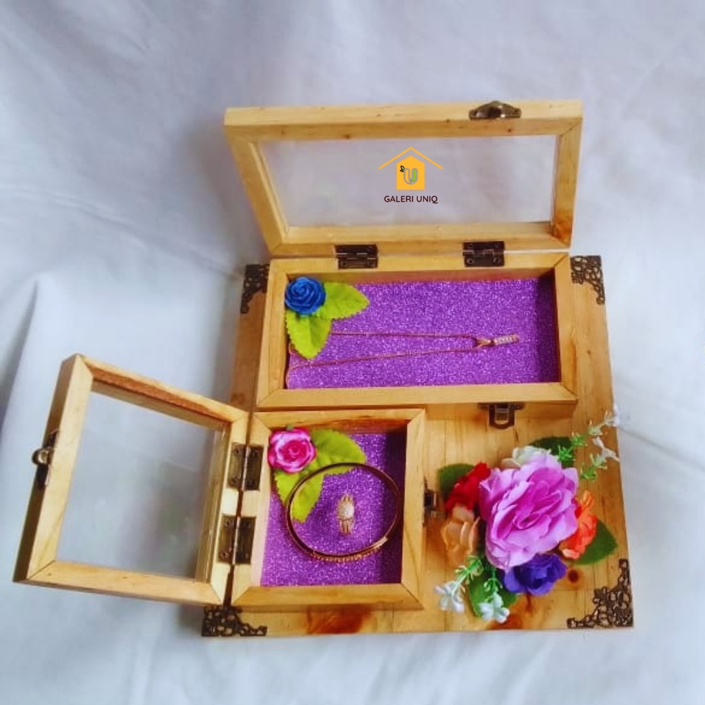 Kotak Seserahan Pernikahan Bahan Kayu