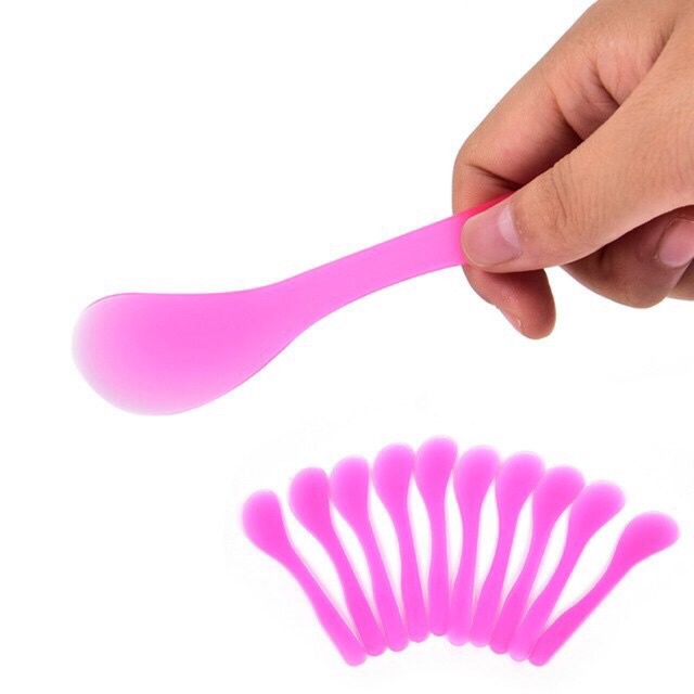 SPATULA MASKER PLASTIK 12CM WARNA WARNI [SWEETSPACE]