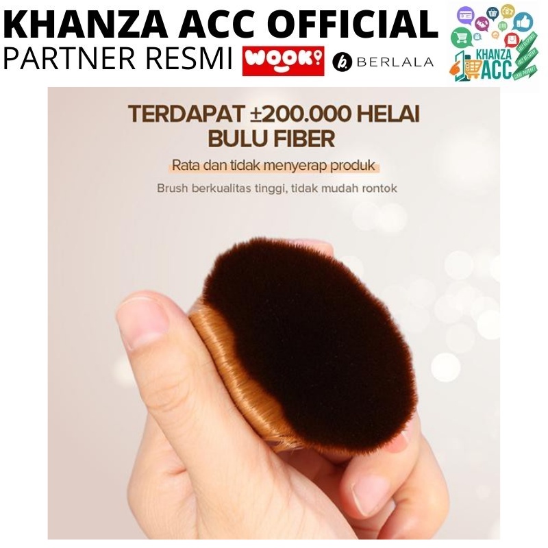 KHANZAACC BERLALA Professional Foundation Brush Bahan Halus Lembut BPOM