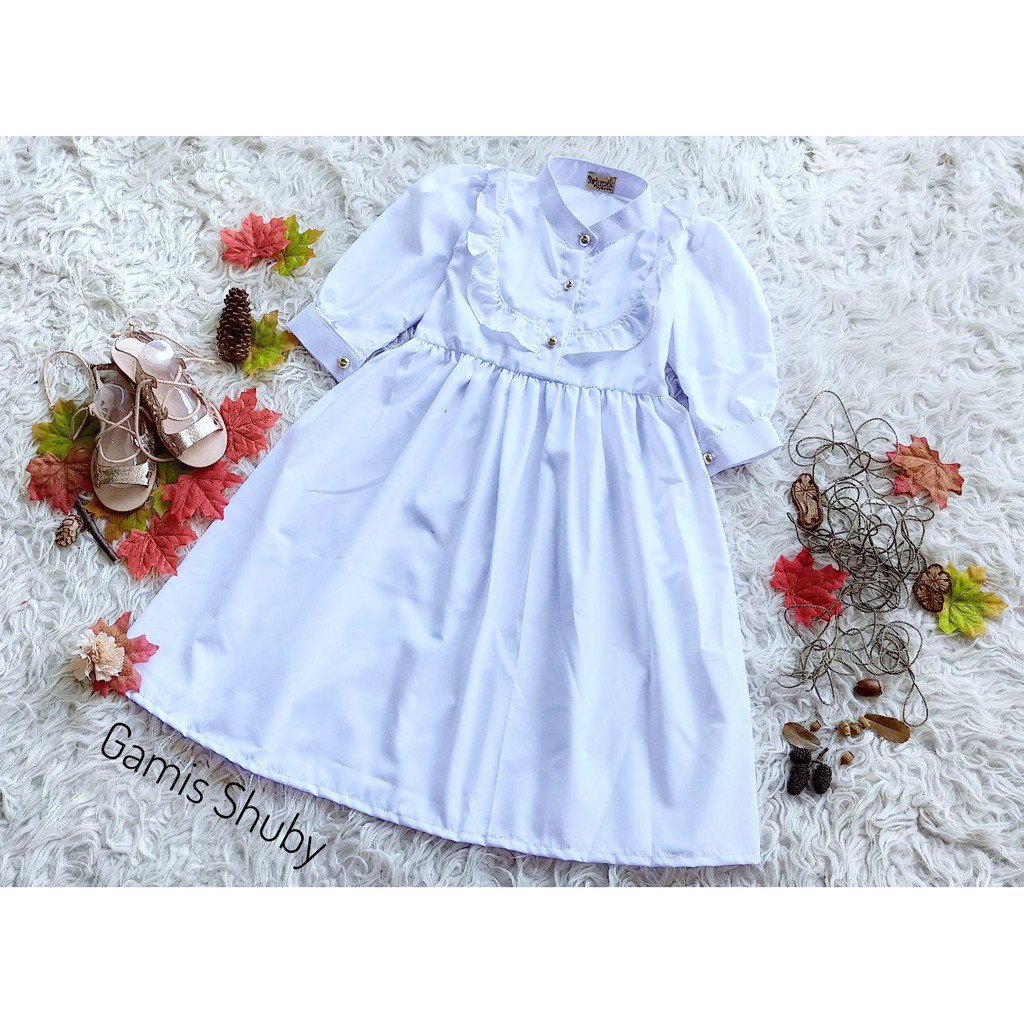 Gamis Shuby Warna Putih | Azzafran for Mommy | Gamis Anak & Dewasa | Gamis Couple | Gamis Katun