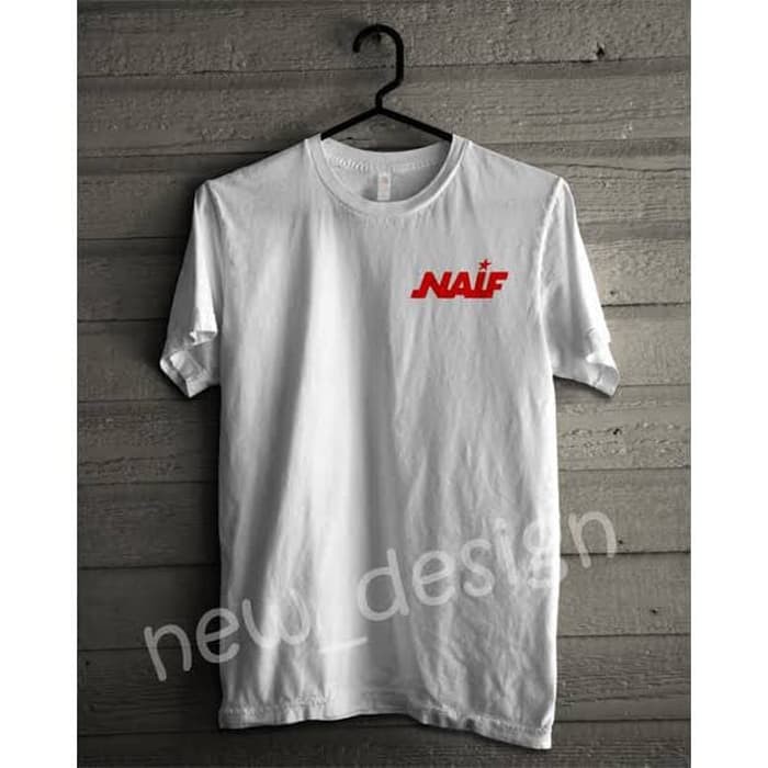 Kaos Tshirt Baju Obral Murah Combed 30S Distro LOGO KECiL NAiF BAND musik polos custom indonesia pria wanita unisex keren kata lucu anak dewasa COD Oversize Jumbo big over size besar cowok cewek laki perempuan lengan pendek t shirt David Emil Jarwo Pepeng