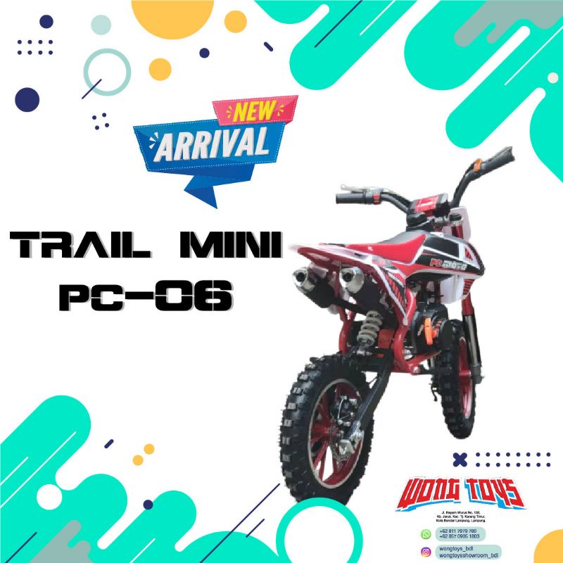 Motor Trail Mini PC-06 (Bensin), Sepeda Motor Mainan Anak-Anak