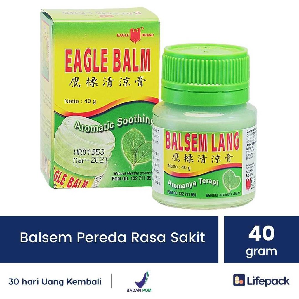 BALSEM LANG 20 & 40 Gram - Balsem Keseleo, Encok, Pegel Linu - LIFEPACK-40 Gram