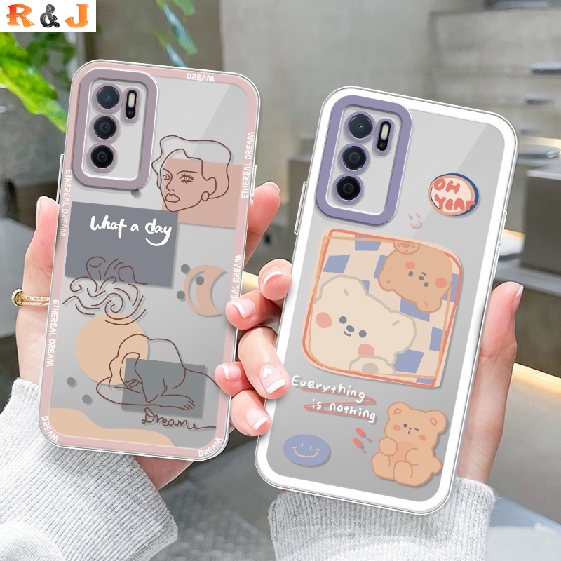 Soft Case TPU Motif Beruang Untuk Samsung A13 A23 A03S A12 A32 A22 A21S A22 A52 A72 A50 A20 A51 A71 A10s A11 M12 A53 S21