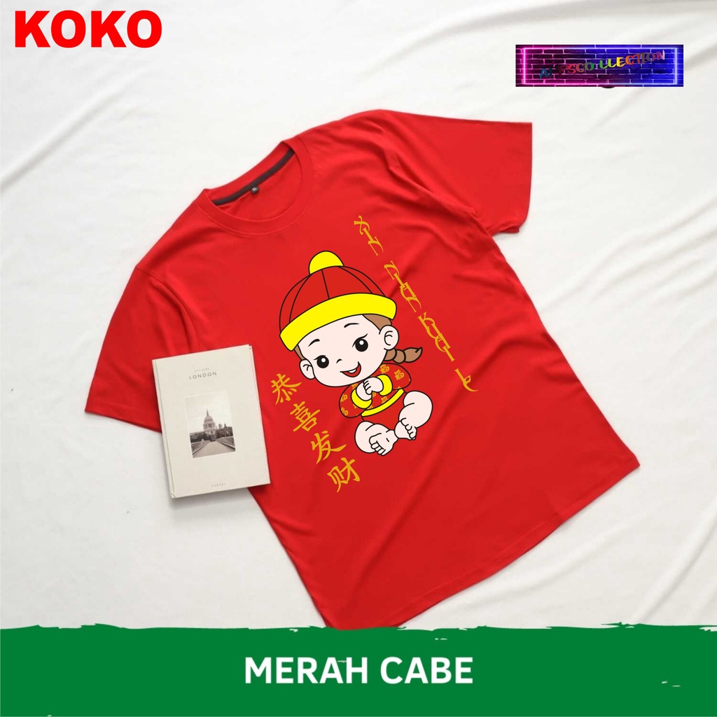 Imlek Unisex Kaos Imlek 2023 Baju Imlek Family Papa Mama Koko Mei Mei Shio Kelinci Pakaian Imlek Dewasa Kaos Imlek Anak anak Baju gong xi fa cai Xin Nian Khuai Le kaos imlek terbaru 2023 kaos sin cia imlek 2023 kaos imlek kaos imlek pakaian imlek keluarga