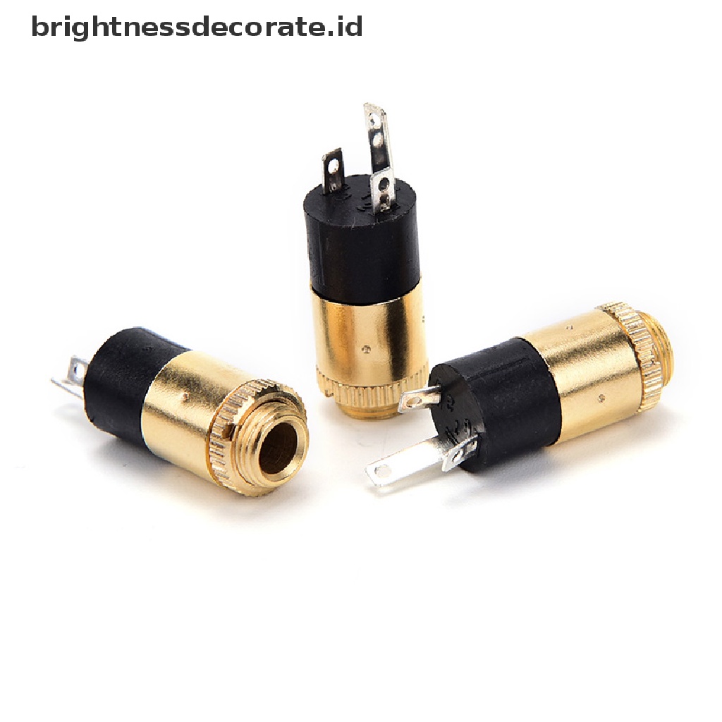 (Birth) 5pcs Konektor Jack Audio 3.5mm Female Pj392 Warna Emas Untuk Headphone