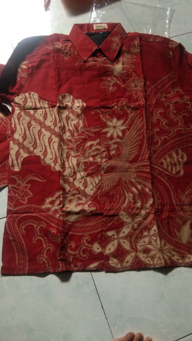 Miliwis Merah Batik Lengan Panjang Full Furing Katun Sragenan Hq Size M-xl Batik Solo Rahayu