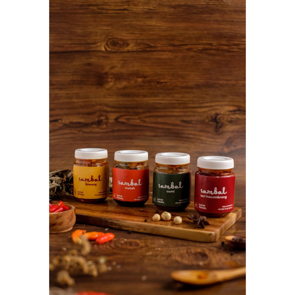 

Sambal Bawang / Sambal Matah / Sambal Teri Kecombrang / Sambal Cumi / Dapur Tridmil / Sambal Makan