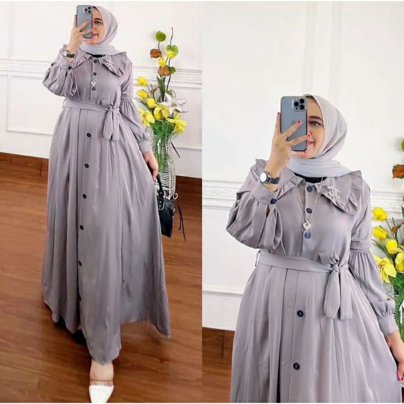 DRESS bisa COD Kamila Dress Dress Maxi Baju Wanita Dress Casual Baju Polos Dress Basic DRESS murah m