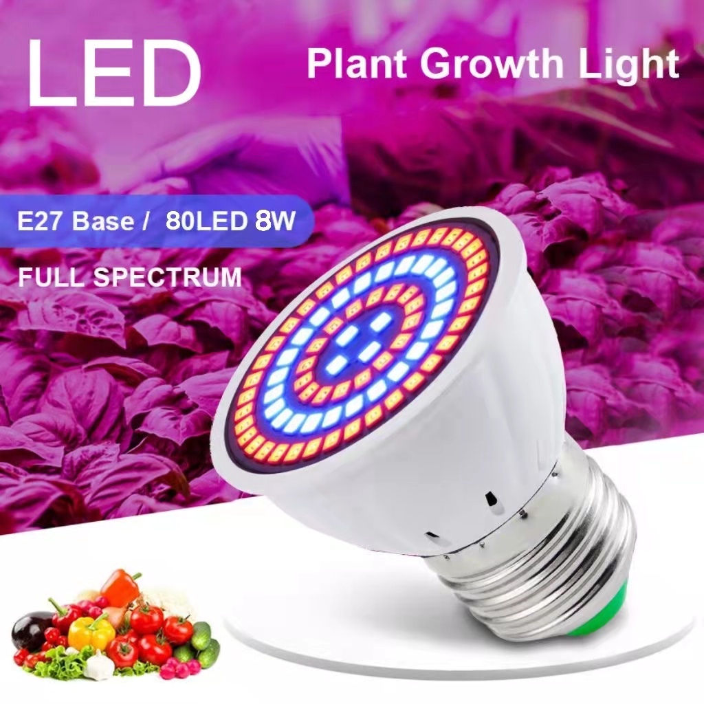 Lampu Grow Light Lampu Cahaya Tanaman Tumbuhan Hidroponik LED Indoor Plant Growth E27 8/18/28W