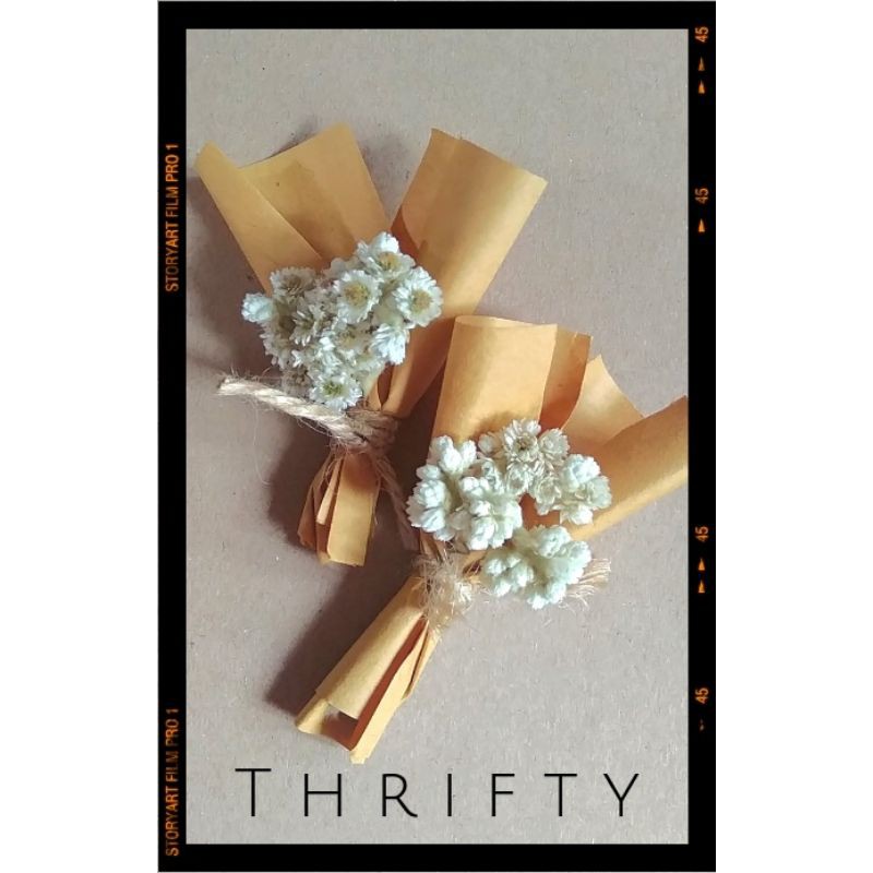 Bouquet bunga edelweiss buket mini buket untuk hampers