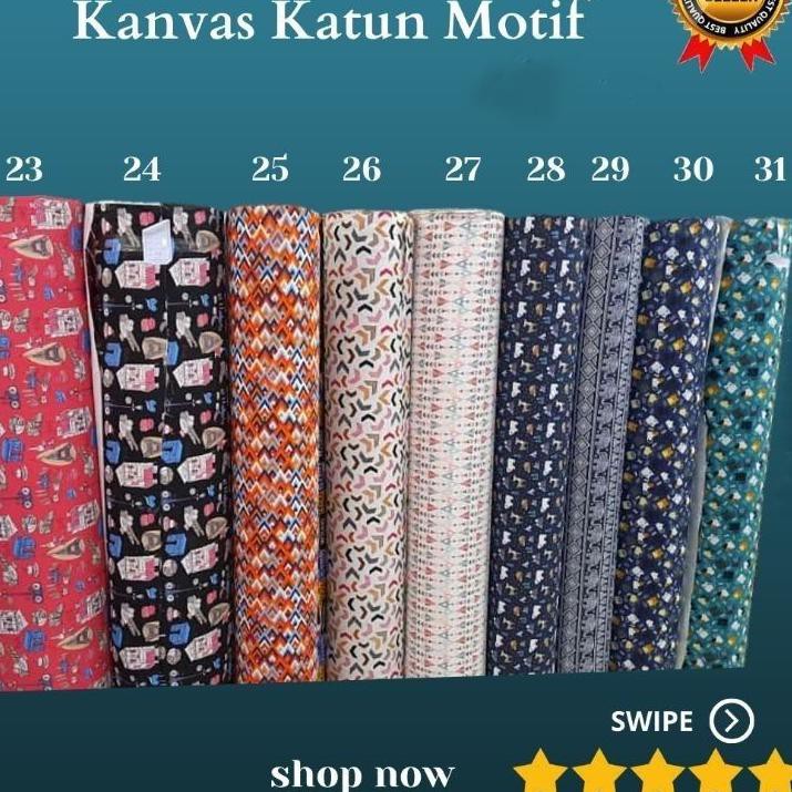 Kain KANVAS MOTIF. Canvas Motif Terbaru. Bahan Kanvas Motif Meteran. Kain Kanpas ◊