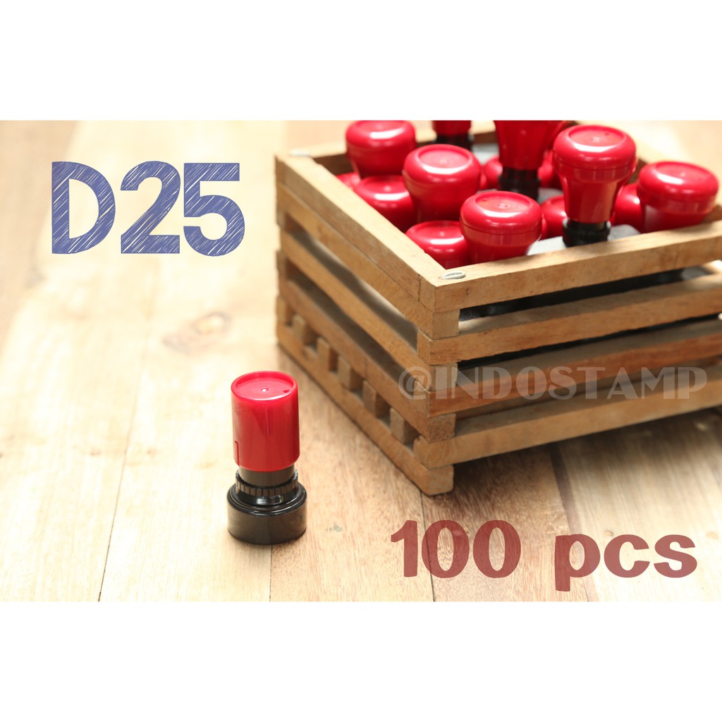 

gagang stempel D25 100pcs flash stamp diameter 25mm original indostamp murah