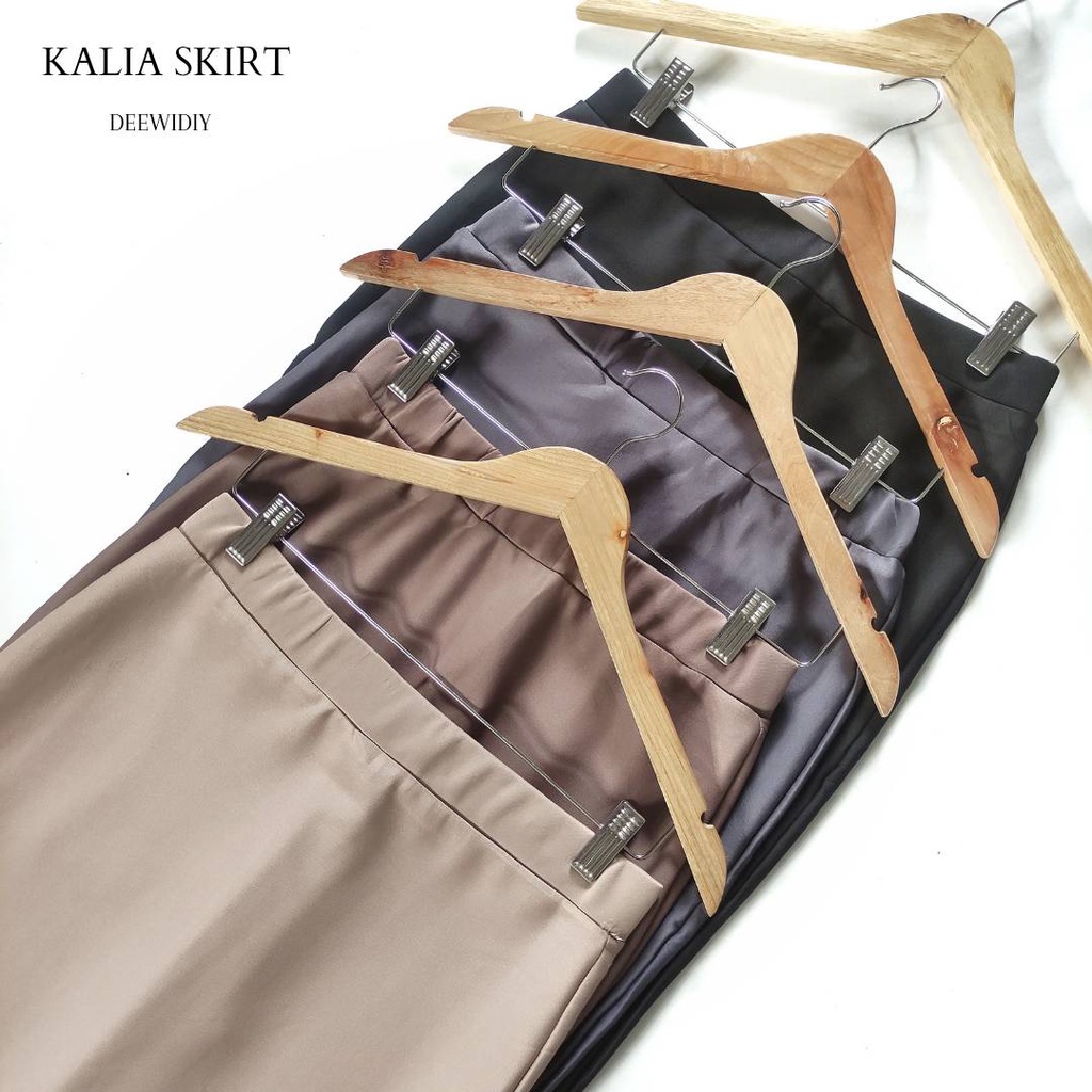 ROK KERJA PANJANG WANITA SPAN PREMIUM CUTTING SLIM - KALIA SKIRT DEEWIDIY