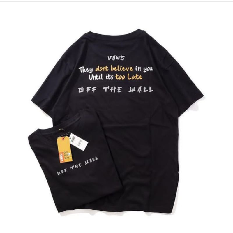 BAJU KAOS PRIA SURFING DISTRO VANS SUPER PREMIUM BIG SIZE WARNA HITAM