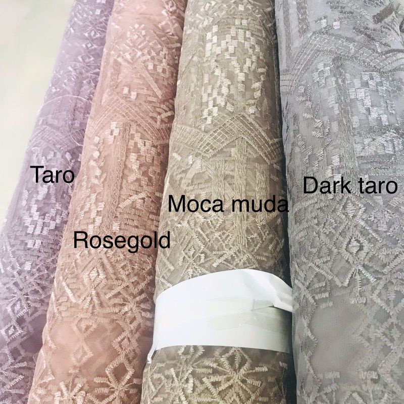 Kain tulle bordir motif SAPTO
