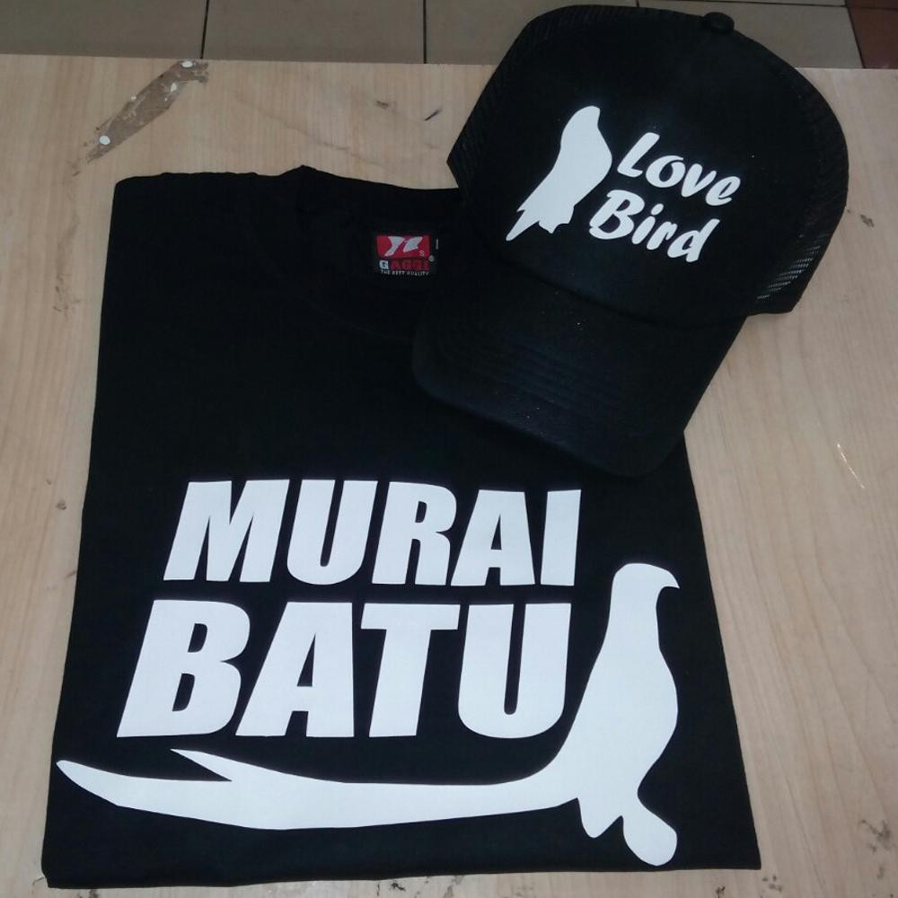 New Product Bawara Kaos Burung Kicau Murai Batu A Premium Hitam Size