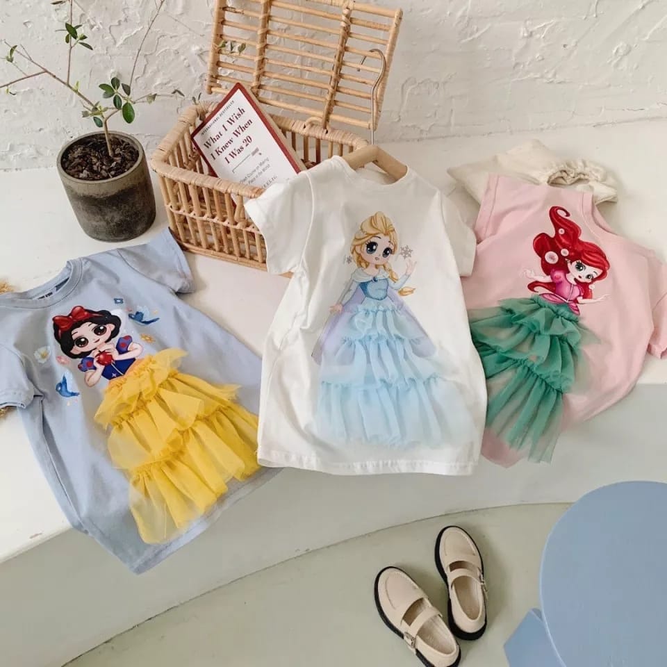 Dress Kaos Princess Anak Baju Anak Perempuan