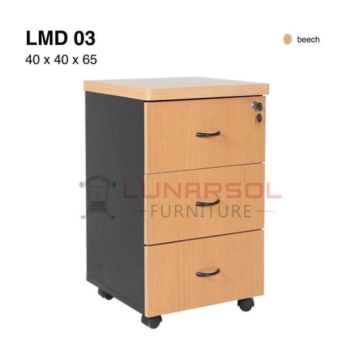 

Laci Dorong Kantor 3 Laci Lunar LMD 03 Beech Hitam