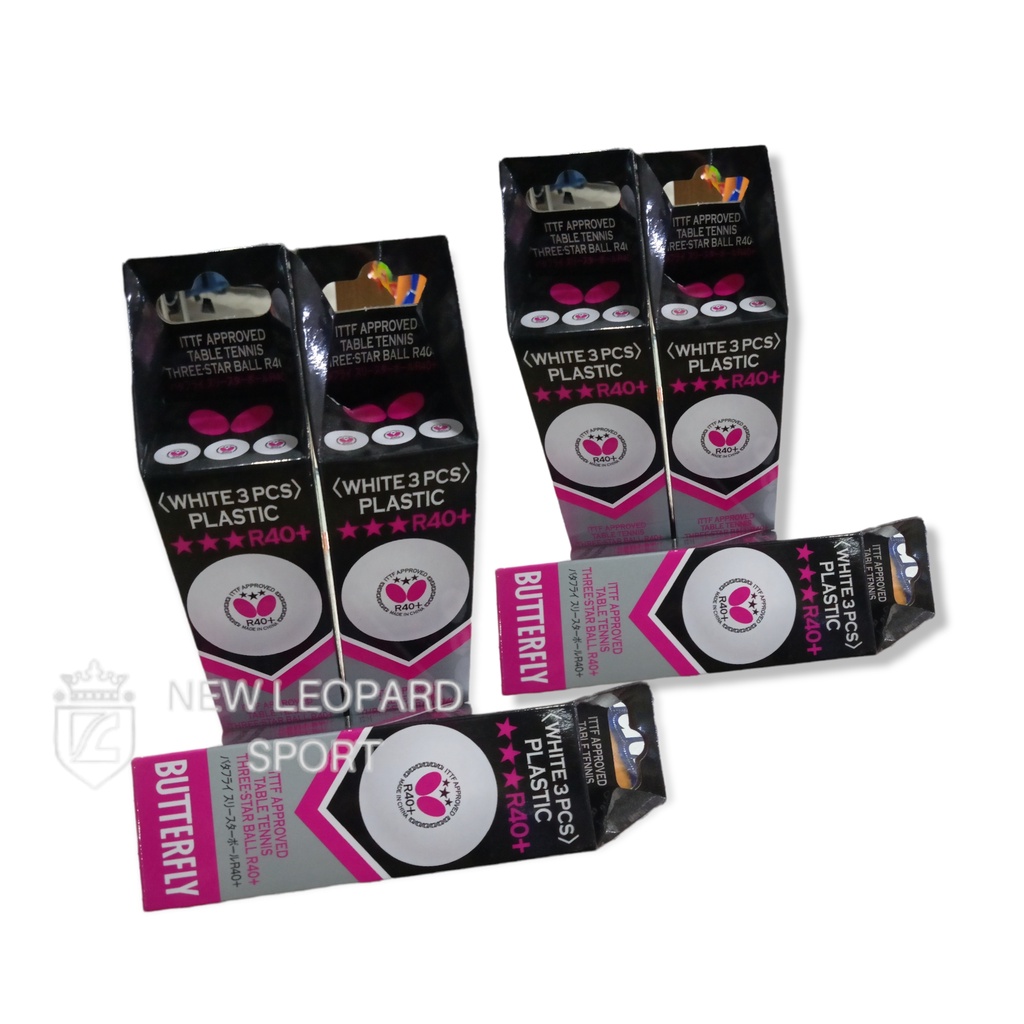 Bola Pingpong BUTTERFLY R40+ Bintang 3 ORIGINAL / Bola Tenis Meja