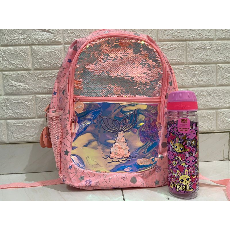 SET TAS BACKPACK SMIGGLE PINK MERMAID