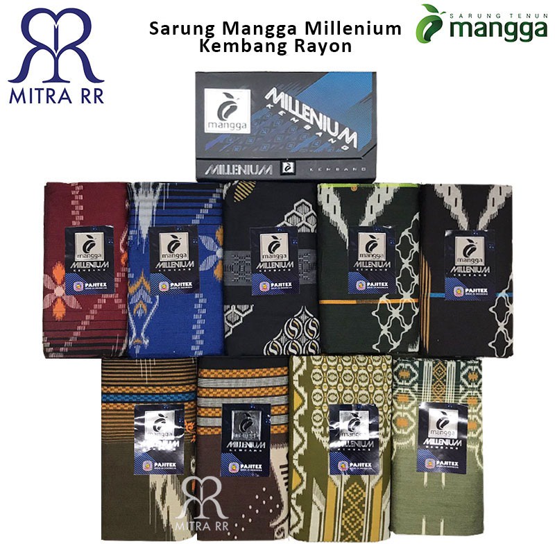 Sarung Mangga Millenium New Kembang Rayon Sarung Tenun Dewasa