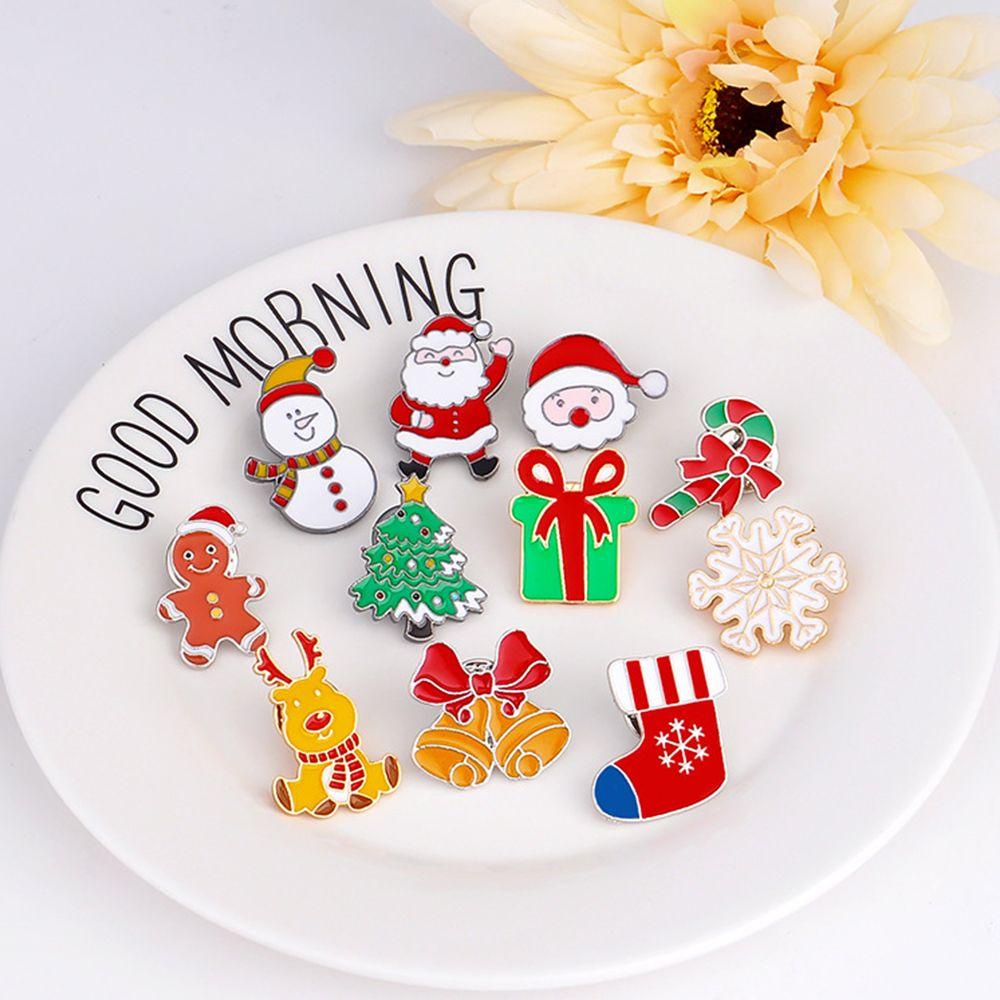 Agustina Wanita Bros Harian Desain Kartun Gingerbread Man Santa Claus Anak Laki-Laki Paduan Aksesoris Pakaian