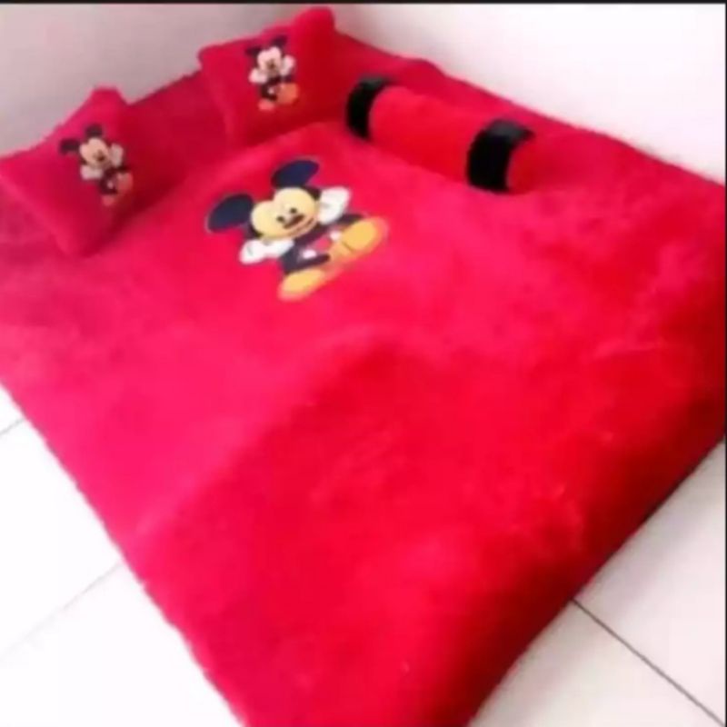 Promo kasur lantai karakter/surpet karakter /kasur lantai bahan bulu halus /surpet keropi /surpet he